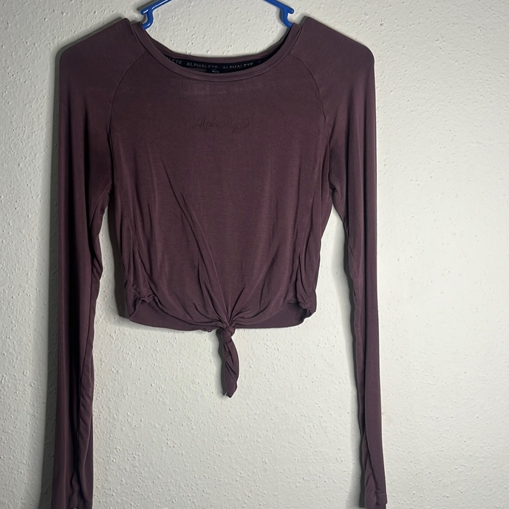 Long sleeve alphalete crop top
